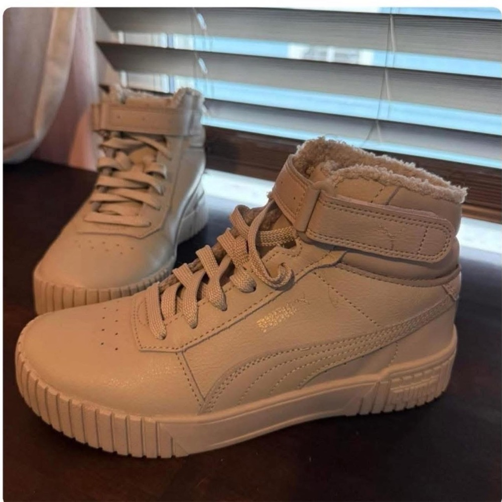Cream High-Top Sneakers